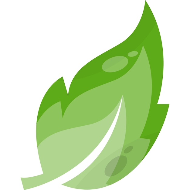 緑の葉のベクトルのロゴ