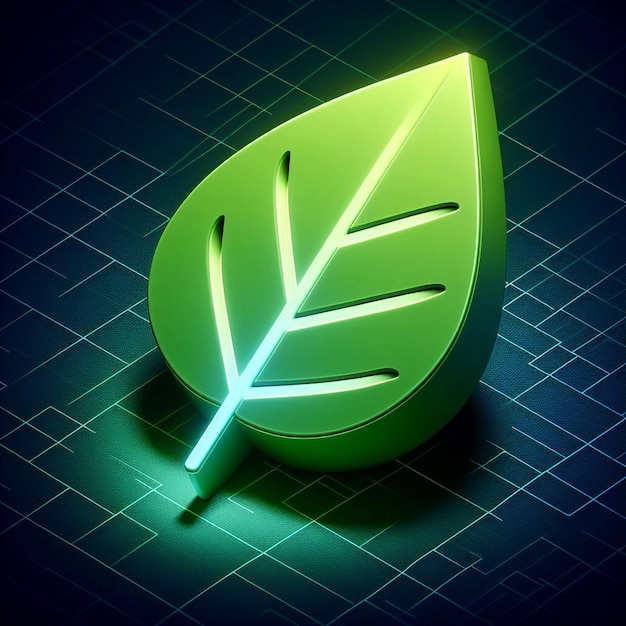 Vector a green leaf with a green leaf that says  leaf
