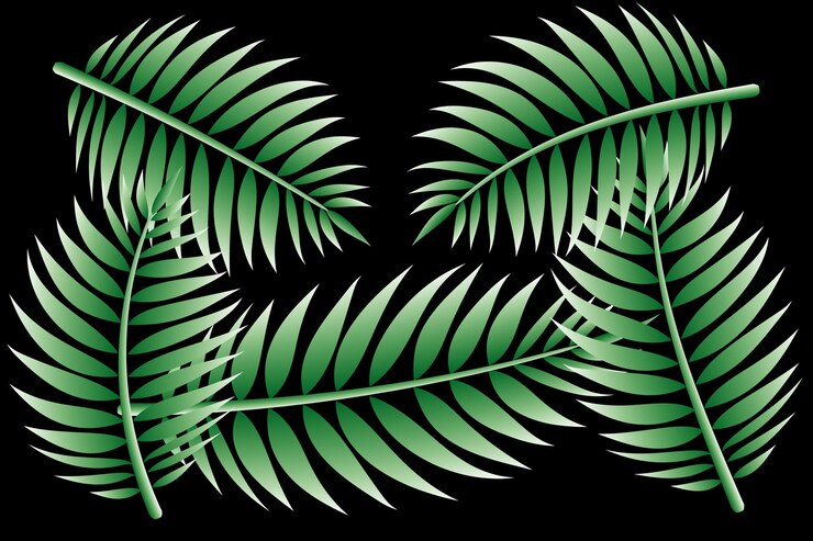 Vector a green leaf with the letter m on it