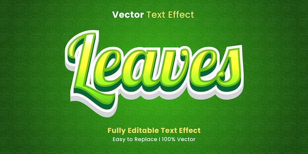 Green Leaves 3d Editable Text Effect