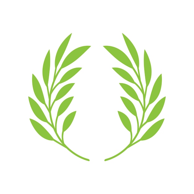 Green leaves Botanical logo vector and symbol design