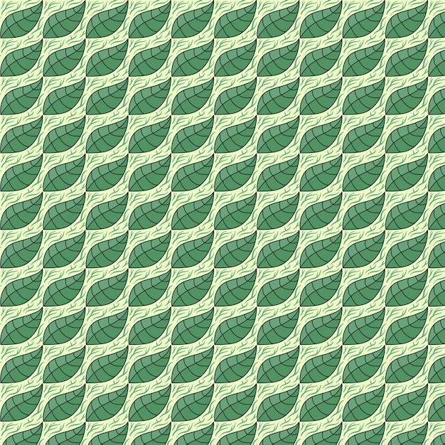 Vector green leaves and branch pattern for background wallpaper texture