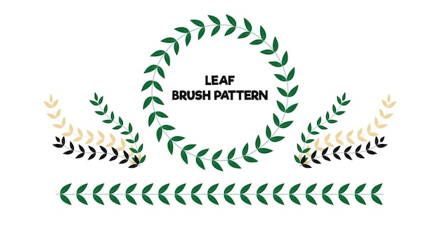 green leaves brush pattern