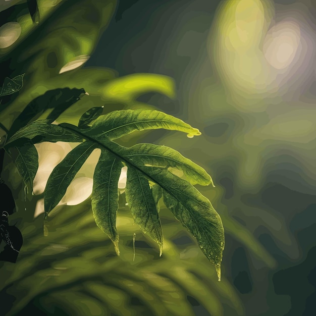 緑の葉の植物と葉緑の葉の植物と葉庭の緑の葉