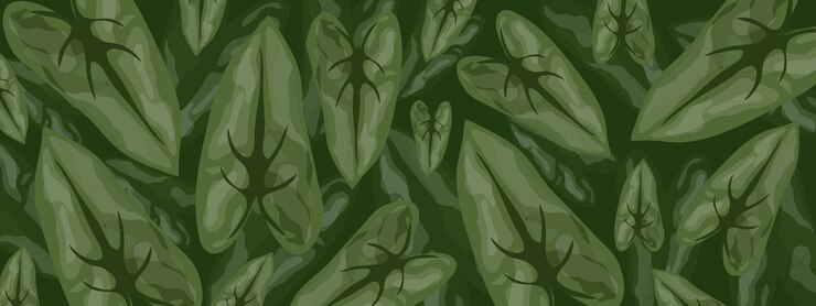 Vector green leaves  foliage vector background design