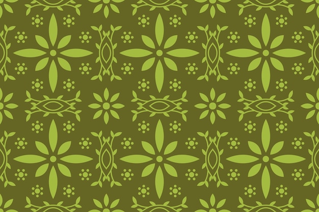 Vector green leaves pattern background illustration