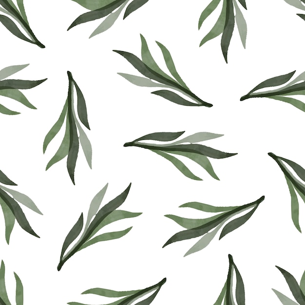 green leaves seamless pattern for fabric