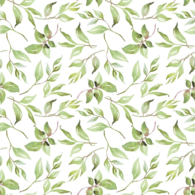 Green leaves seamless pattern vector