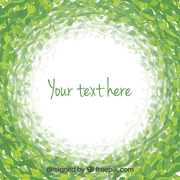 Green leaves template