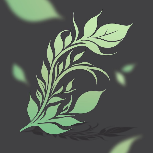 green leaves vector background