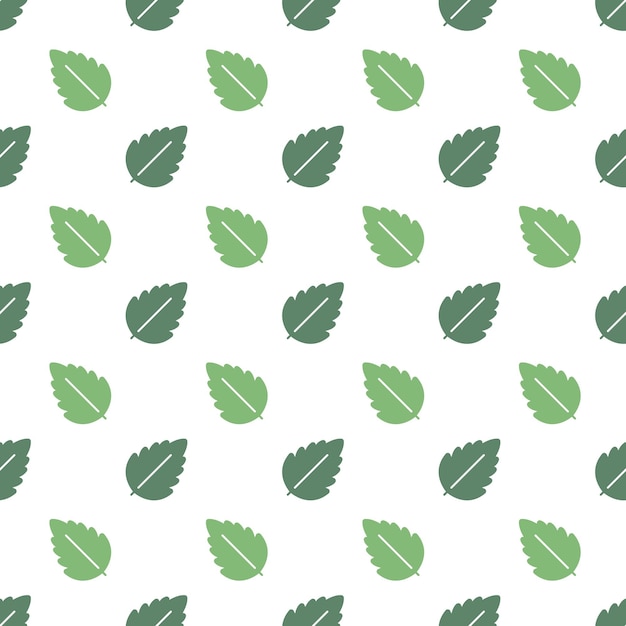 Green leaves vector seamless pattern background