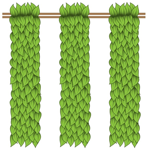 Green leaves vertical