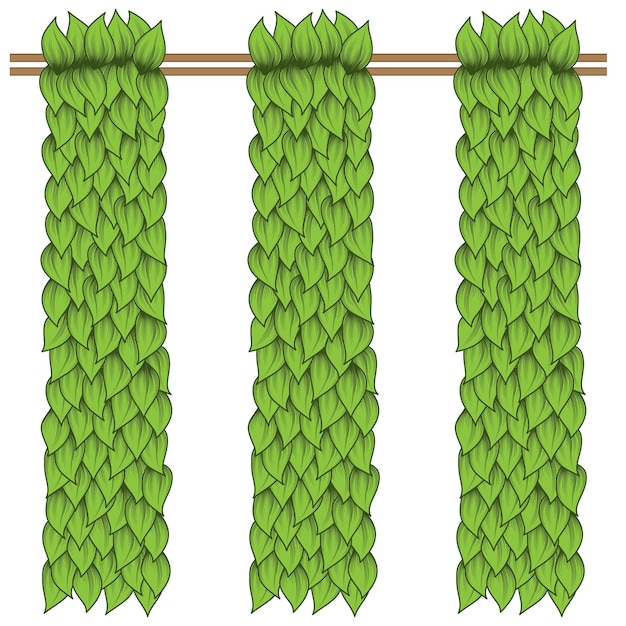 green leaves vertical