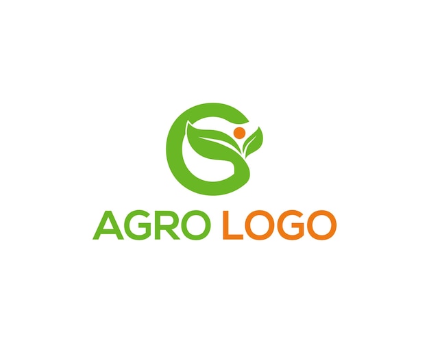 文字 G の緑の葉の自然なロゴ デザイン テンプレート