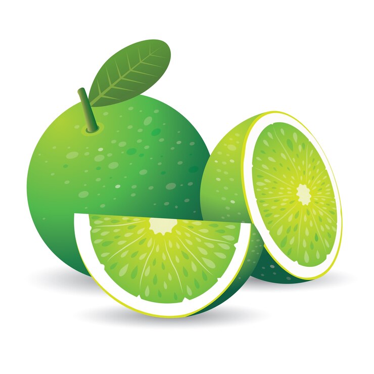 Vector green lemon