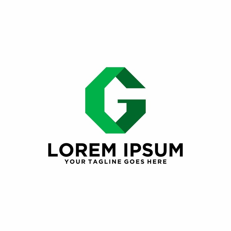 녹색 글자 G 로고 디자인