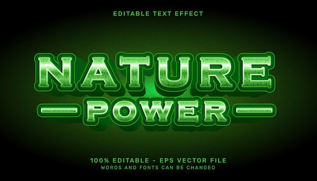 Luce verde natur power effetto testo 3d ed effetto testo modificabile