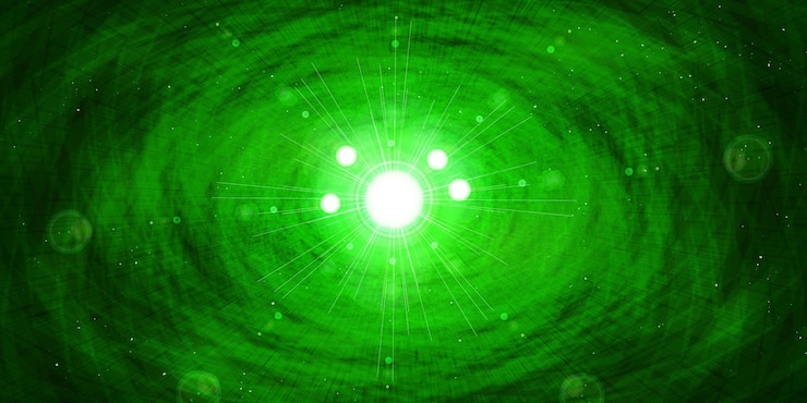 Vector green light space vector abstract background