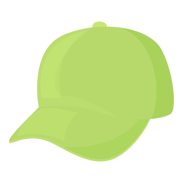 Vector green lime cap icon cartoon vector sport uniform view snap