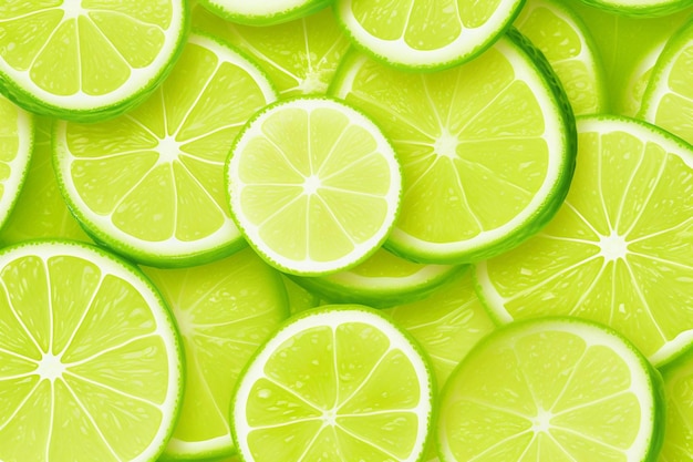 Green Lime Slices Wallpaper