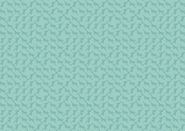 Vector green line leaf pattern background