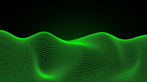 Green lines on a black background