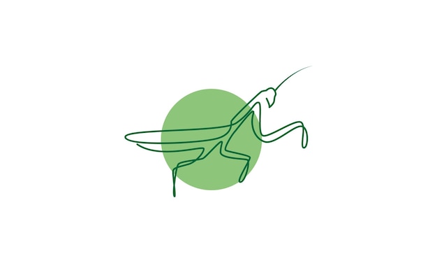 Vector green lines colorful mantis  logo symbol vector icon illustration graphic design