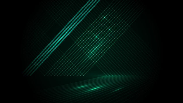 Green lines crisscross to construct the vector background of space texture