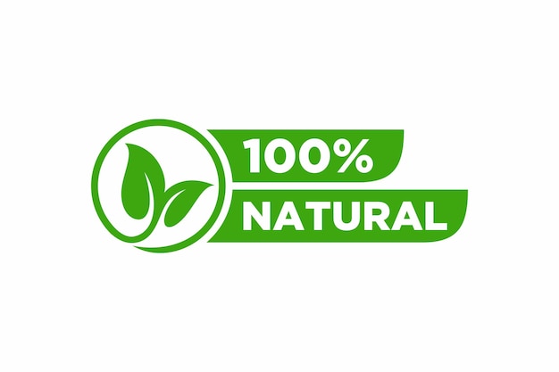 green logo for 100 % natural.