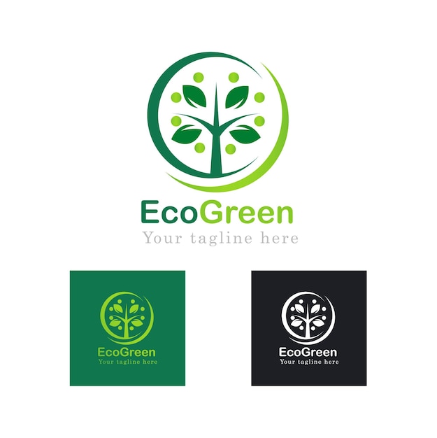 Premium Vector | Green logo design free vector