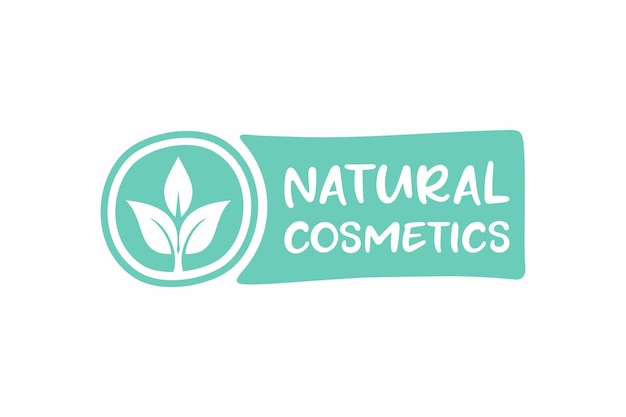 Vettore un logo verde per cosmetici naturali