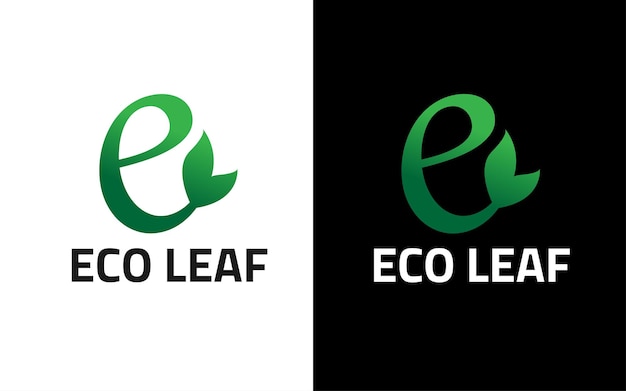 Вектор Зеленый логотип природа логотип эко дизайн логотипа зеленая буква дизайн логотипа