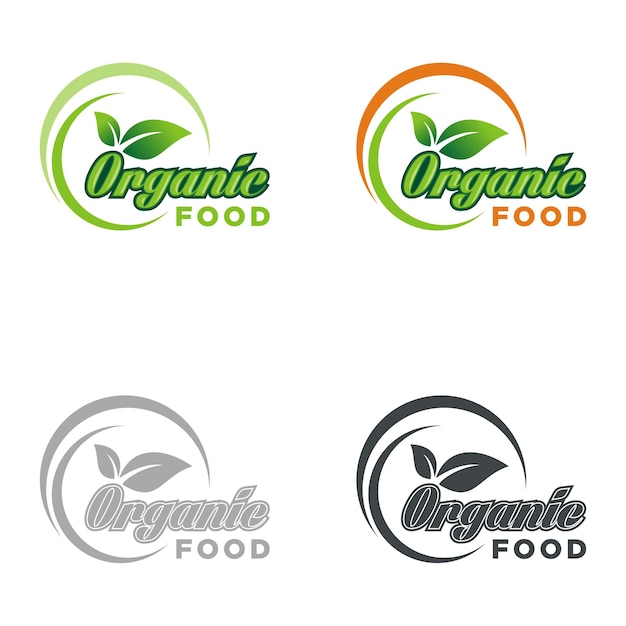 A green logo for organic food