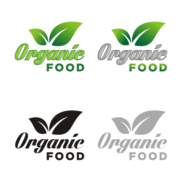 A green logo for organic food