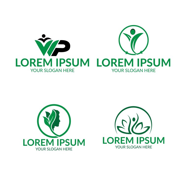 Premium Vector | Green logo template design