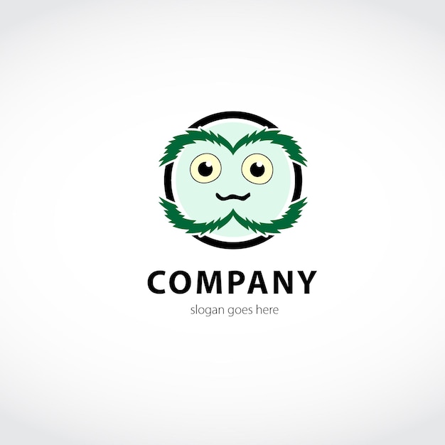 green man logo design illustration