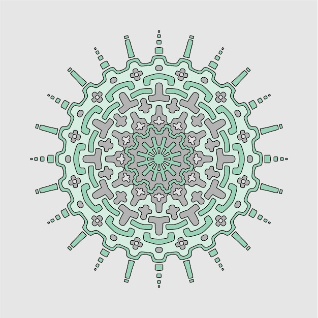 Green mandala free vector