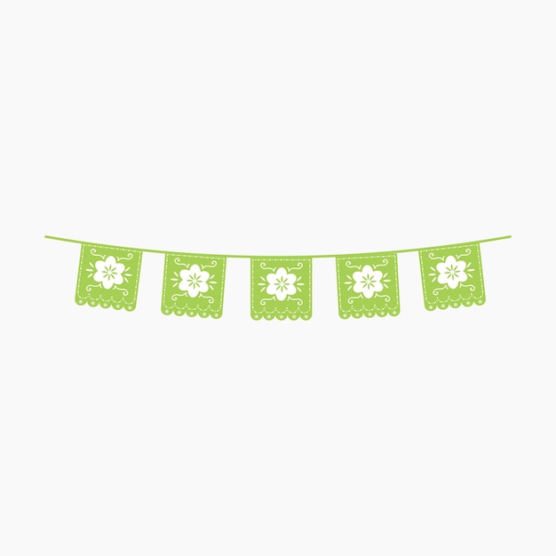 Green Mexican Bunting Decoration