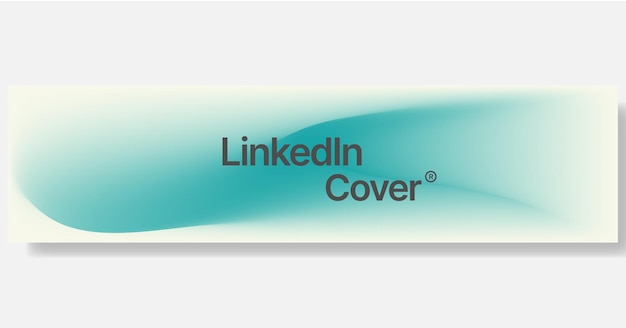 Green minimalist linkedin cover banner with blurred gradient background