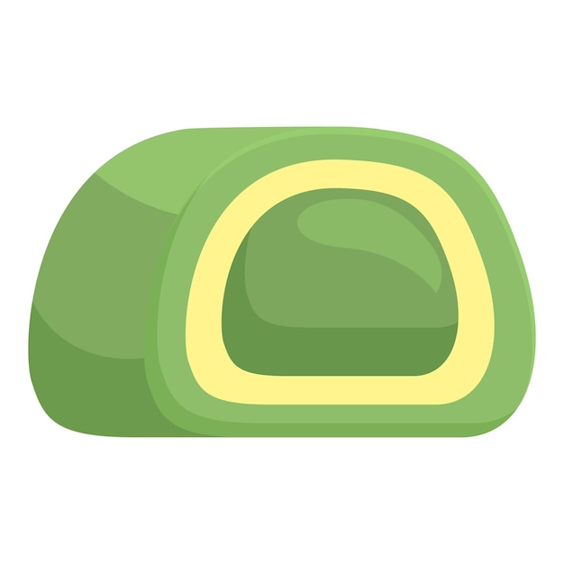 Vector green mint mochi icon cartoon vector korean meal