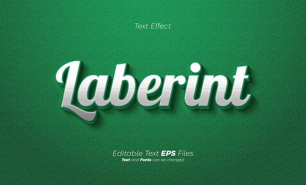 Green modern 3d text effect