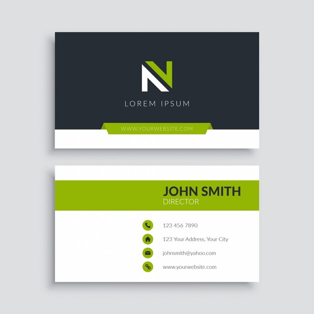 Green Modern Business Card Template