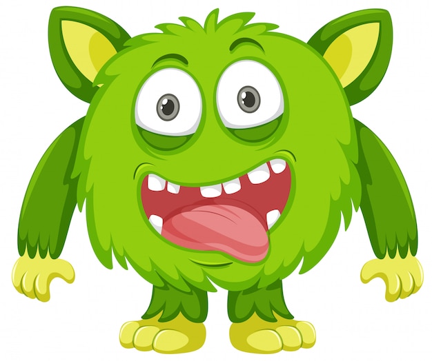 Vector a green monster character