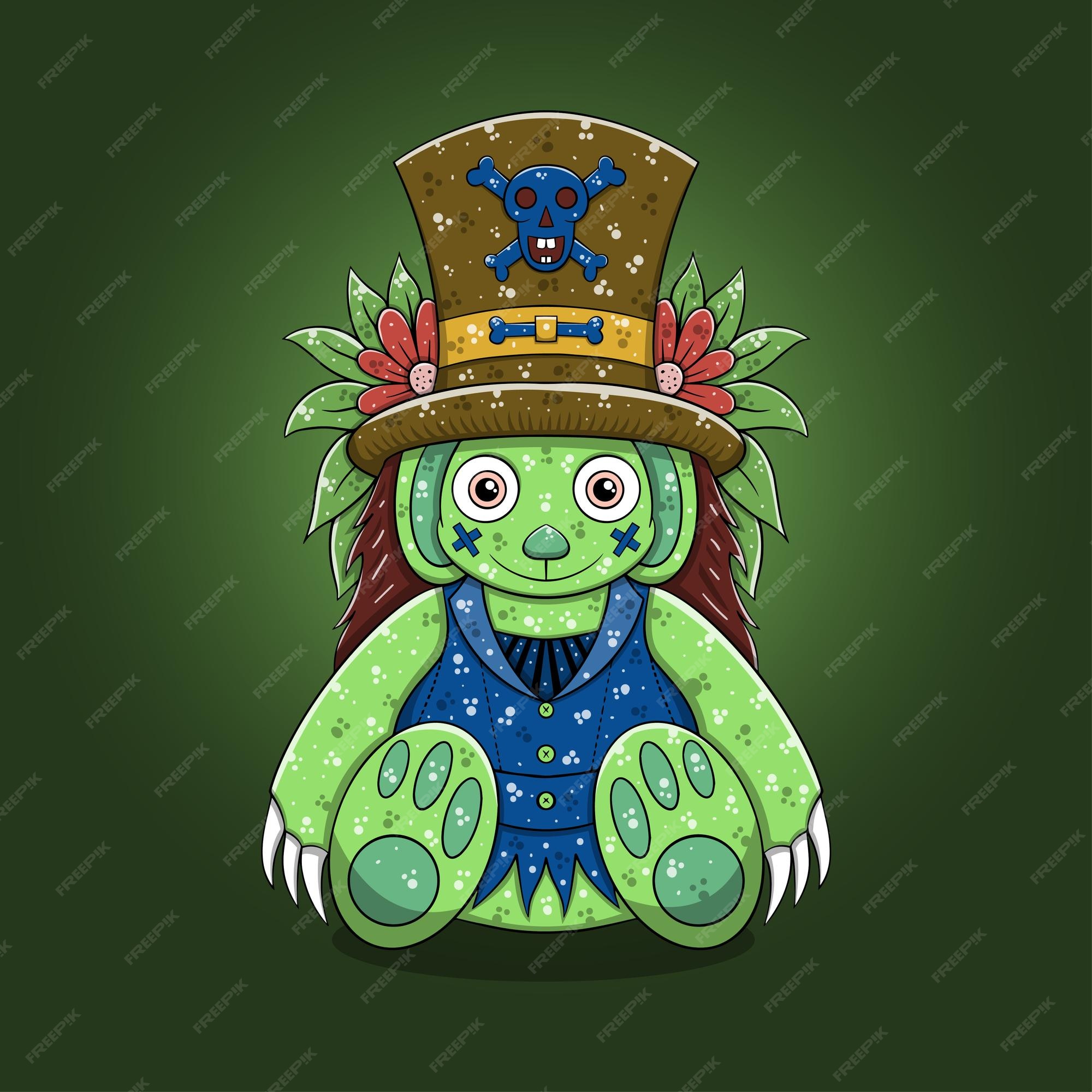 Premium Vector | Green monster