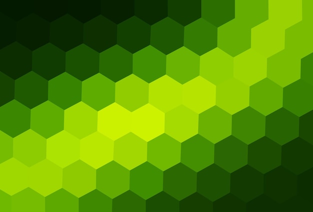 Vector green mosaic background interesting hexagonal pattern vector background