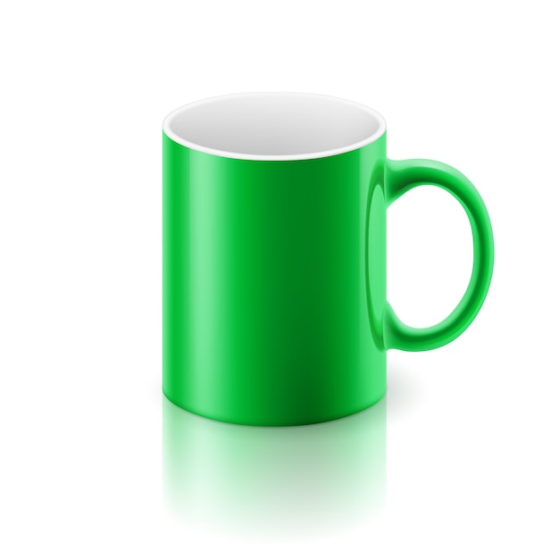 Green mug illustration