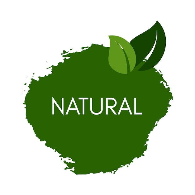 Etichette bio naturali verdi