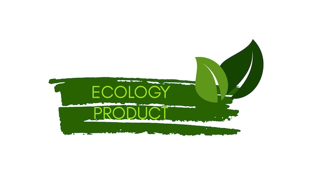 Vector green natural bio labels