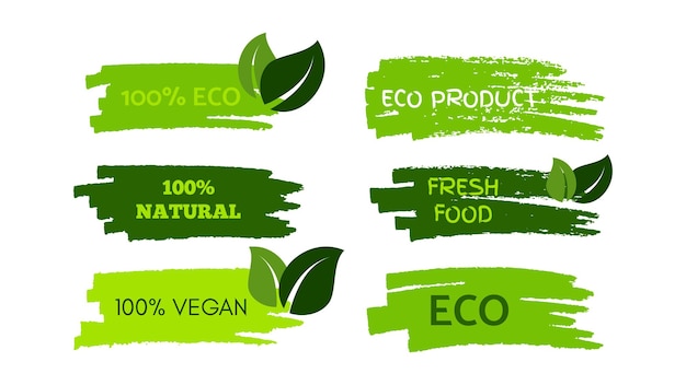 Green natural bio labels