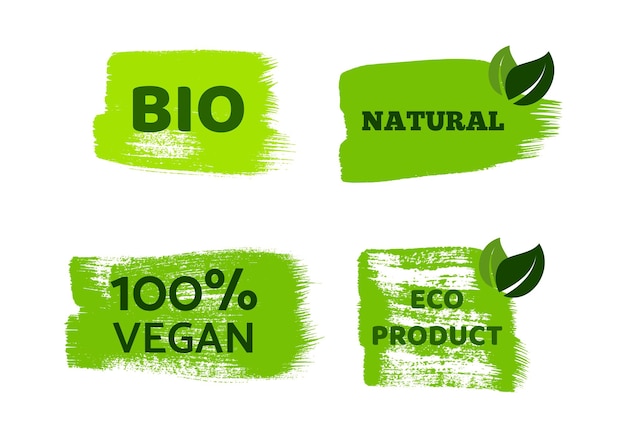 Green natural bio labels